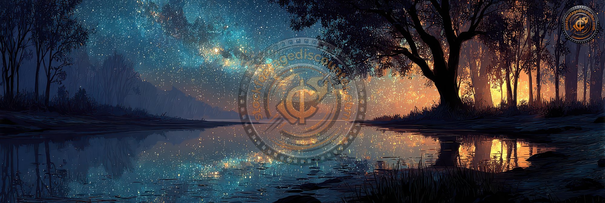 Night Starry Sky With Trees. Starry Night L 57d9ddb8 6c9d 408d A3af F1ba3b4f2c30 2 Gigapixel Standard 6x