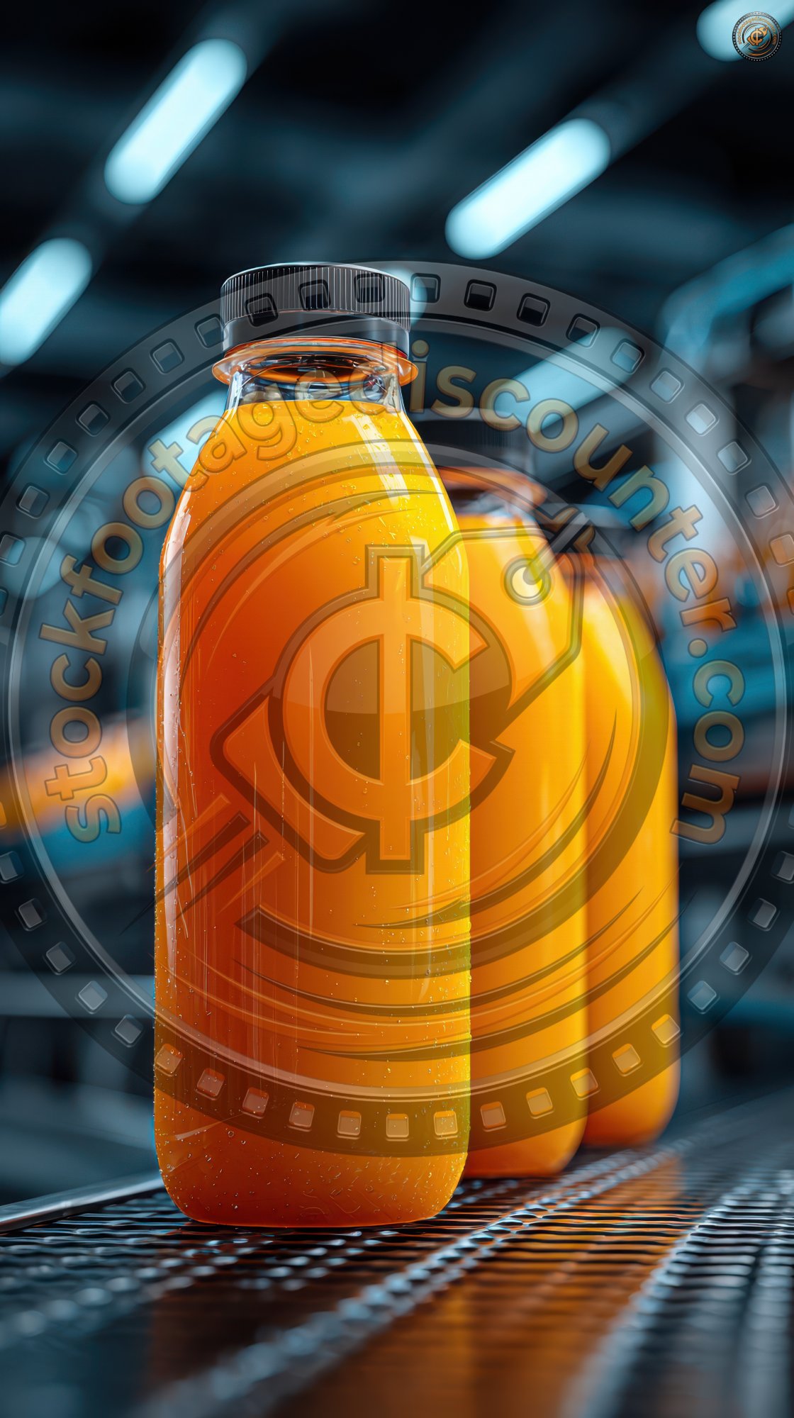 Orange Juice Beverage Plastic Bottle In Factory. 5b576d4d 21b7 44eb B9cc Cd6c64097b3a 1 Gigapixel Standard 6x