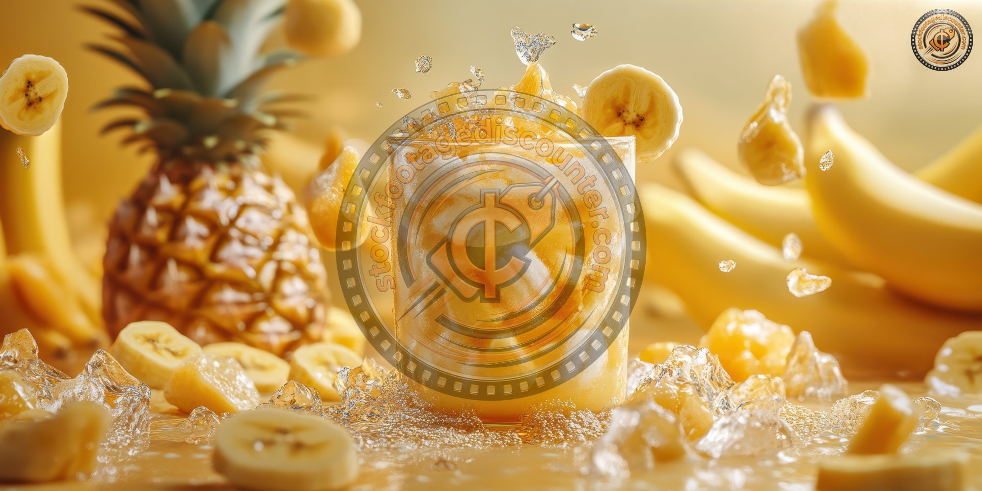 Pineapple Smoothie Decorated With Banana Pieces A A2acfec2 0b37 45af B9e5 895284187949 2 Gigapixel Standard 6x