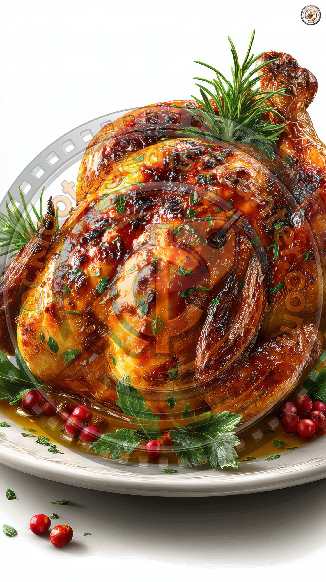 Roasted Chicken On White Background Ai Generative. F788615e 5d46 4a0a 9e23 24143b2480d6 1 Gigapixel Standard 6x
