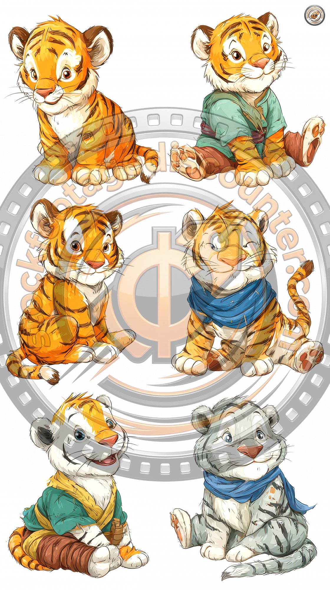 Set Of Cartoon Characters Tiger Cub Transparent 763b41ba A503 4fff Aee3 57f894d8bd86 1 Gigapixel Standard 6x Stylut