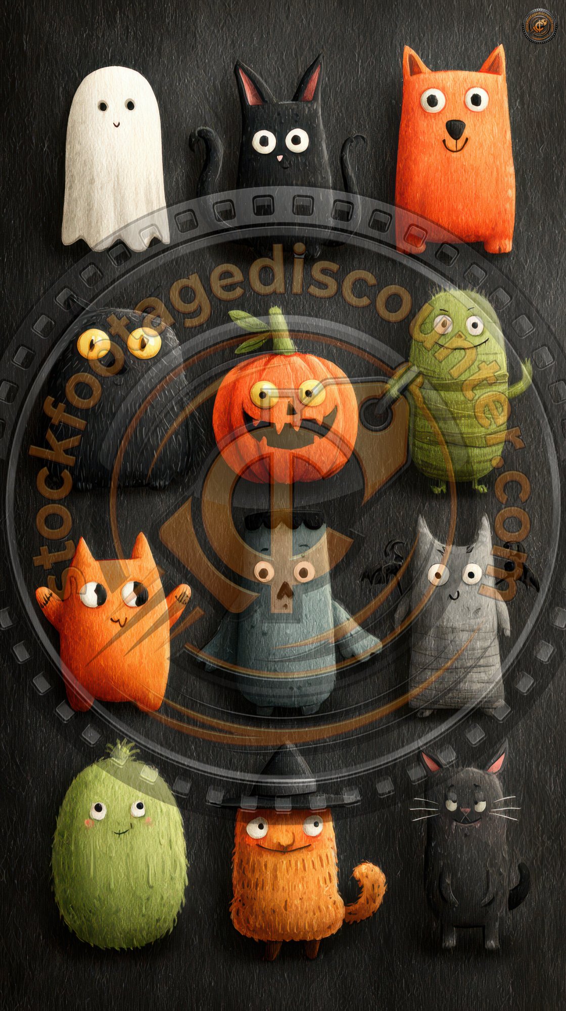 Set Of Funny Halloween Pictures Cute Colorful. H 7439bce4 A6c5 4070 Bb03 Da5604af6f83 1 Gigapixel Standard 6x