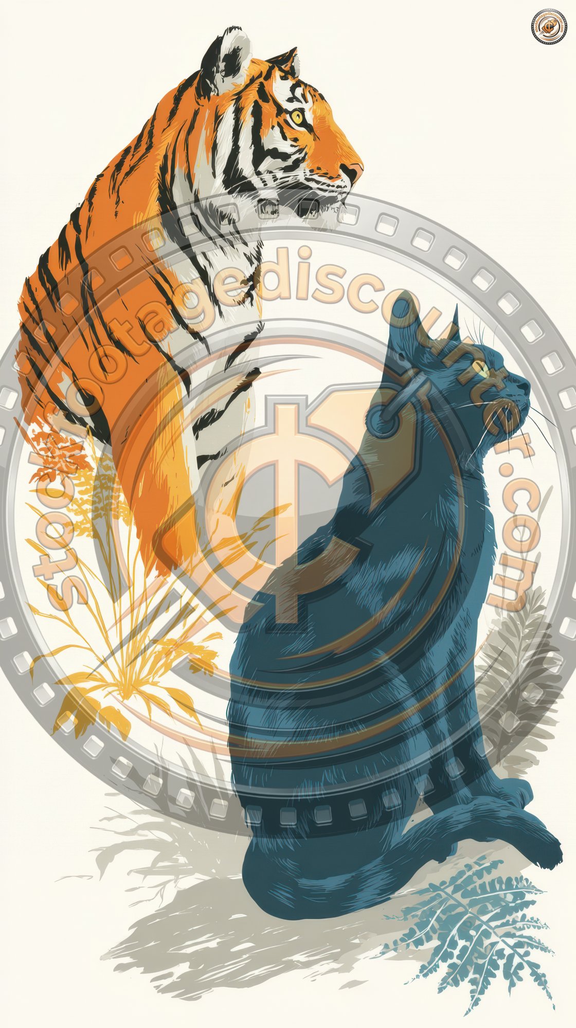 Tiger And Cat. Animals Icon Set. Illustration 30c1e1f1 D970 4f4d 9f72 85b7a20d3d5f 2 Gigapixel Standard 6x