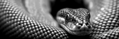V i b r a n t   b l u e   s n a k e   r e s t i n g   o n   a   s u r f a c e ,   s h o w c a s i n g   i n t r i c a t e   s c a l e s   a n d   v i v i d   c o l o r s   i n   a   n a t u r a l   s e t t i n g