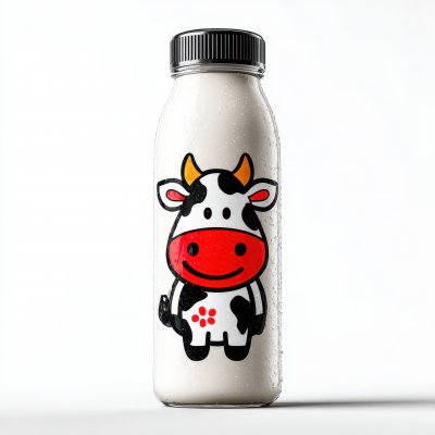 D Icon Cartoon Bottle Of Milk With A Cow Logo Isol Ea4855b2 8b65 4b5e 8a60 Bae33008cbc6 0 Gigapixel Standard 6x
