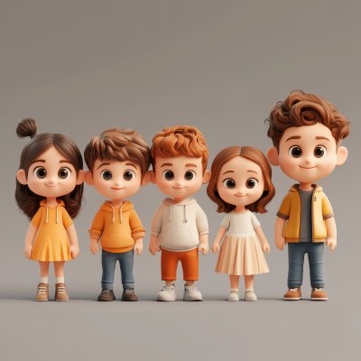 D Illustration Set Of Smiling Family Characters. 386c638d 3931 4fd3 99f9 8366e93ce7af 1 Gigapixel Standard 6x