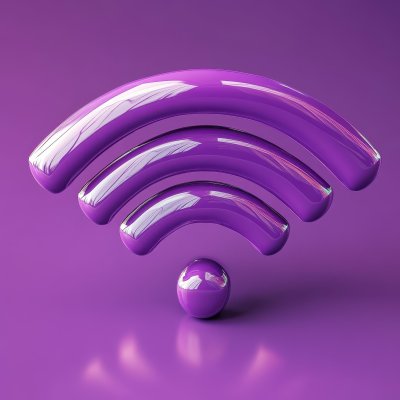 D Wifi Icon On Violet Background. Logo Icon 7e19973d 665e 487d 8972 870027e62454 3 Gigapixel Standard 6x