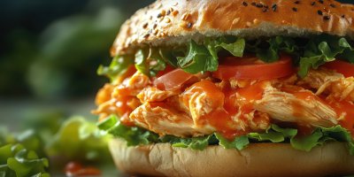 A Closeup View Inside A Chicken Banh Mi Sandwich. Bd075cb1 53e6 413b B663 D6df67721e04 1 Gigapixel Standard 6x