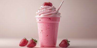 A Pink Milkshake With A Strawberry On Top. The Mi Dedccdea 8c37 4a61 9003 F3f6ff1399c6 0 Gigapixel Standard 6x
