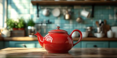 A Red Teapot Sitting On Top Of A Table. Fanc 51004d11 Bba2 48ff 9a65 131b2071e568 1 Gigapixel Standard 6x
