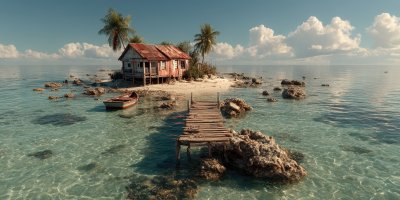 A Remote Island Surrounded By Coral Reefs With A Cd337c0f Cf5d 4057 B0b9 5474e378aa56 3 Gigapixel Standard 6x