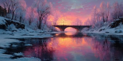 A Serene Winter Landscape Featuring A Snow Covere 03637339 A9b2 43b0 97cc 748c9e32b0ca 0 Gigapixel Standard 6x