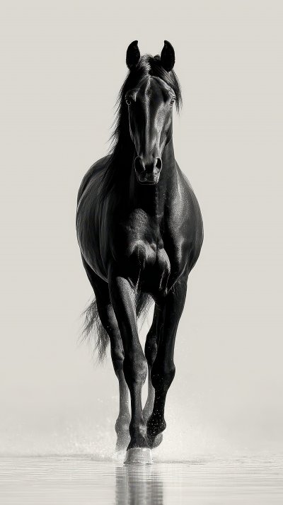 A Silhouette Of A Freely Trotting Horse. Wild Hor 1c8accf8 9373 4f6b Af13 2921569c8cf2 0 Gigapixel Standard 6x