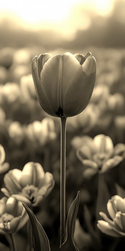 A Single Red Tulip Stands Tall In A Field Of Bloo Eb9f8882 5fb0 44d1 B56d Cc6e84865232 2 Gigapixel Standard 6x Sepia
