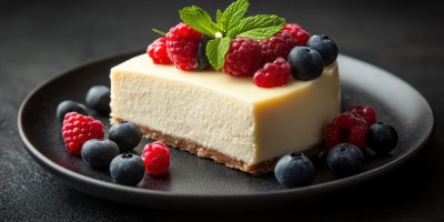 A Slice Of Italian Ricotta Cheesecake Garnished W 85fabd72 1379 4a6d 9790 87f7f323ccac 2 Gigapixel Standard 6x