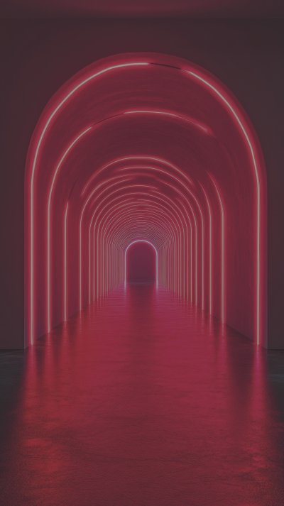 A Striking Red Illuminated Tunnel Showcasing Vibran C577fc02 324f 4edc Bcbd 3367f7df69c7 1 Gigapixel Standard 6x Lc