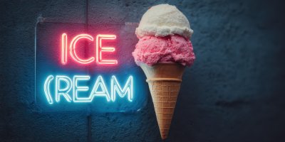 A Vibrant Neon Ice Cream Sign Glowing Against A D 322262e8 0b20 45c9 9cac 86a625484859 3 Gigapixel Standard 6x