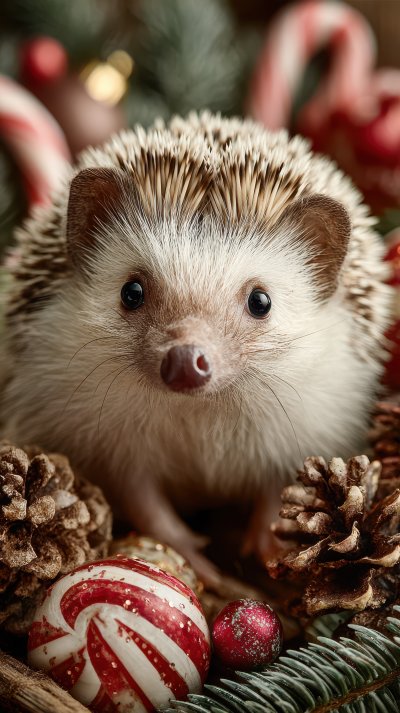 Adorable Hedgehog Among Christmas Decorations Feat 0b9012d0 9eb7 4171 A171 782a4f43b07b 1 Gigapixel Standard 6x