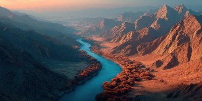 Aerial View Of A River Flowing Through A Desert C 29ae20db 575a 46da 95b7 975ebc134699 1 Gigapixel Standard 6x