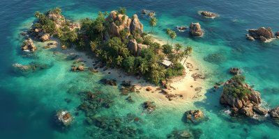 Aerial View Of A Small Tropical Island With Palm 220e33b5 5ba8 428f 8fae Bebe24f9d49e 3 Gigapixel Standard 6x