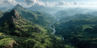Aerial View Of Lush Green Valley Surrounded By Ma F565a769 186a 412e A72e C3478e3116f0 3 Gigapixel Standard 6x