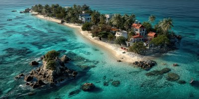An Aerial View Of A Small Town On A Tropical Isla Aa7c4c50 B08e 4999 98a7 D80c560699b8 3 Gigapixel Standard 6x