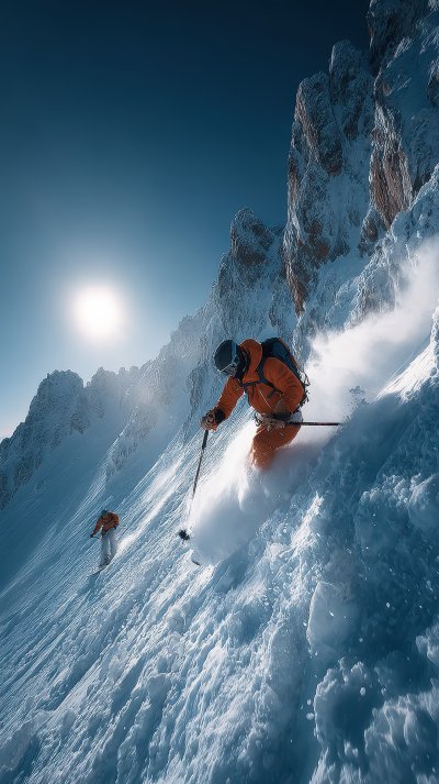 An Athlete Skier Is Jumping From High Rock High I C4b3029d 2ddc 4214 A08a 384d7ee989b7 1 Gigapixel Standard 6x