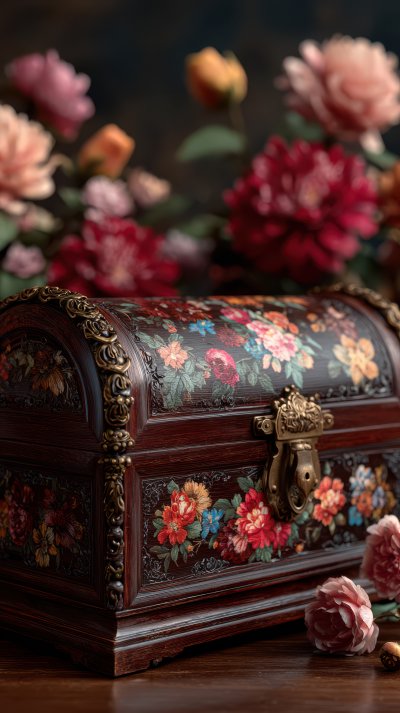 Antique Wooden Beautiful Chest Jewelry Box Isolat C3192635 E5b8 4ba1 9908 D9559d355a43 2 Gigapixel Standard 6x