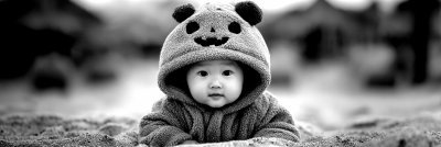 Asia Baby With Halloween Dressing At Home. Cute Bab 299b36cf 6fa5 4d78 B38c 61b538586916 0 Gigapixel Standard 6x Bw