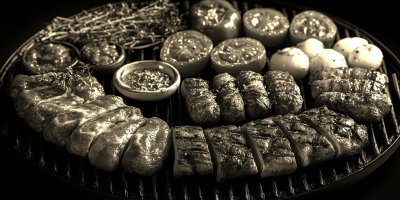 Assorted Delicious Grilled Meat With Vegetables. 9fbc1fa3 47d3 4609 A321 D55e0aadb990 3 Gigapixel Standard 6x Sepia