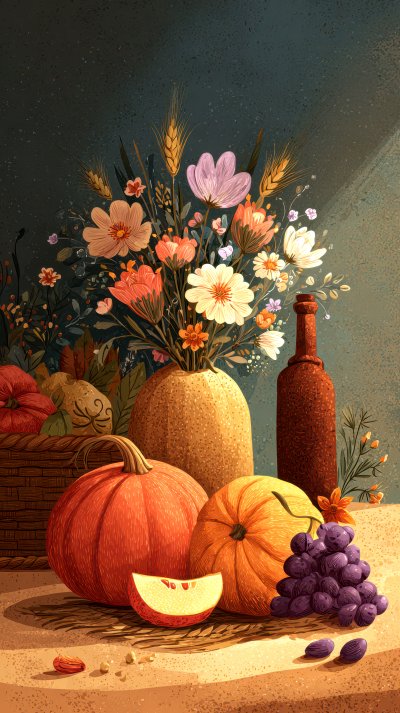 Autumn Harvest Still Life With Pumpkins And Flow 41f6b689 6bea 4bfd B642 Cac7d2018c67 3 Gigapixel Standard 6x Stylut