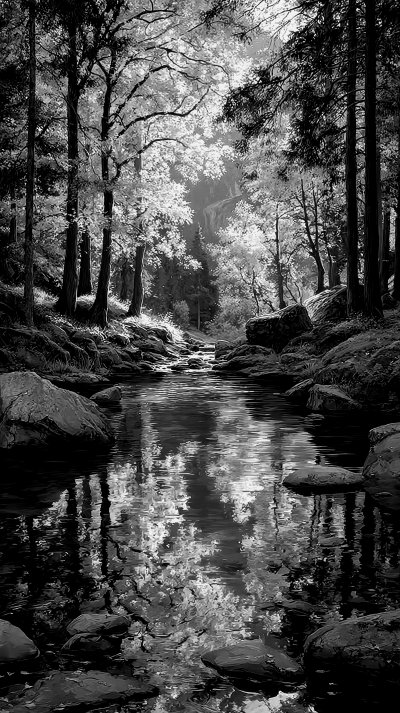 Beautiful Autumn Nature Landscape. Sunny Forest. 9378b403 4682 4cca 8e1d Dabcdca9e88c 1 Gigapixel Standard 6x Bw