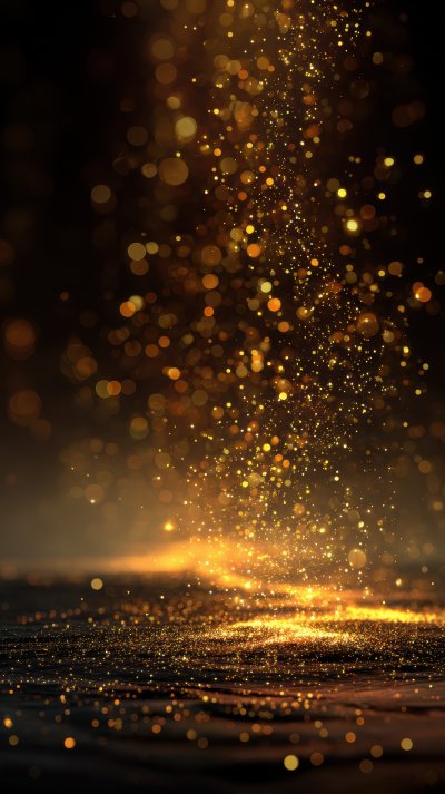 Beautiful Golden Lights On Dark Background. Bokeh 7ef1d1c8 C481 40e5 B290 5100448adb9f 2 Gigapixel Standard 6x
