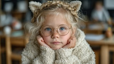 Beautiful Toddler Wearing Glasses And Unicorn Diadem S A289f634 856c 4a17 998a 68a2728a2990 0 Gigapixel Standard 6x
