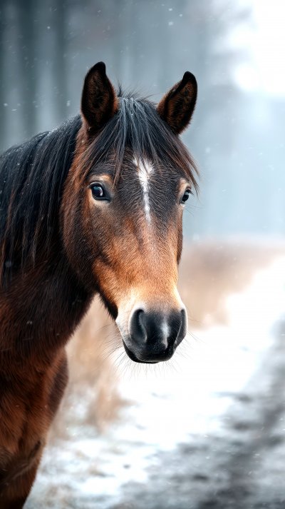 Beautiful Trakehner Horse In Winter. Wild Horse. Ceafcc94 E24c 4ce2 9f35 Af5f0d680a2a 0 Gigapixel Standard 6x Stylut