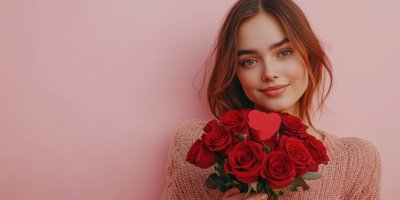 Beautiful Young Woman With Red Paper Heart And Bo B7408c73 53a2 4a88 8e81 D54c04af87d1 1 Gigapixel Standard 6x