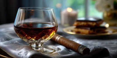 Bourbon Glass With Cigar And Chocolate On Linen N 85135d96 6056 4976 A39a 77098165aeb2 2 Gigapixel Standard 6x
