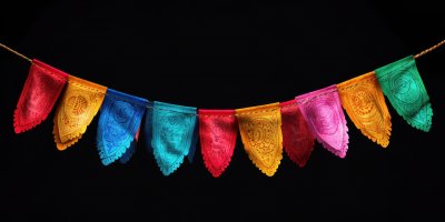 Bright Colorful Bunting Garland. Party Flags On R F318699a 9331 47dc Aa9f 6b2c6fbe7f54 3 Gigapixel Standard 6x