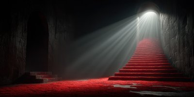 Brightly Lit Red Carpet Stairs Leading To A Myste D8bf1b5e 9753 4073 Be6c 41a54c772c43 1 Gigapixel Standard 6x