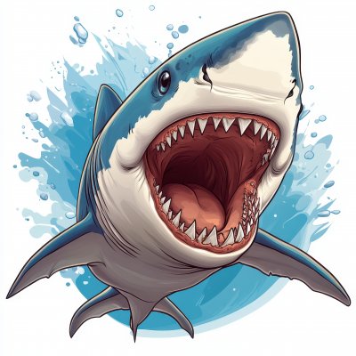 Cartoon Great White Shark Open Mouth Illustration D04f8206 5852 402b Ba22 2aa29c42421d 1 Gigapixel Standard 6x