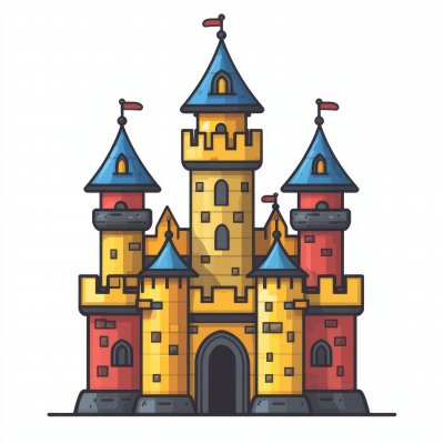 Castle Icon. Fantasy Fortress Sign. Medieval E01332db B985 44a0 B170 25a4529e5acf 1 Gigapixel Standard 6x