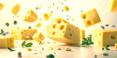 Cheese Dices And Slices Floating On White Backgro 39a46fb9 A604 4f0a B0eb 5a8cced09796 3 Gigapixel Standard 6x Tealorange