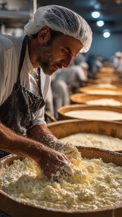 Cheesemaker Pressing Cheese Curd In A Traditional E6b22ca7 A151 458b A8ba 41deb908fced 2 Gigapixel Standard 6x