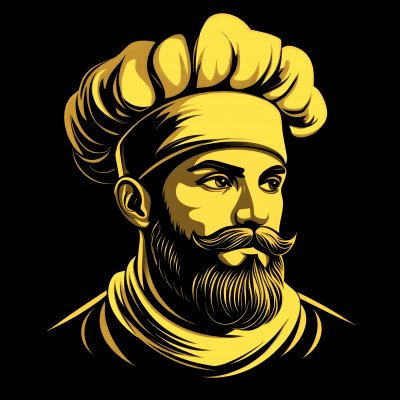 Chef In A Cooking Hat Logo. Kitchen Simple I 71b80675 6213 4a79 B4b9 46cc8fbc2993 3 Gigapixel Standard 6x Gold