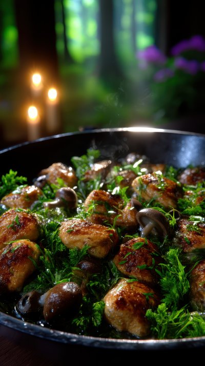 Chicken And Mushroom Skillet With Herbs. Fungi. U B358a5bb Fa91 46ef 832b 482088d18245 1 Gigapixel Standard 6x