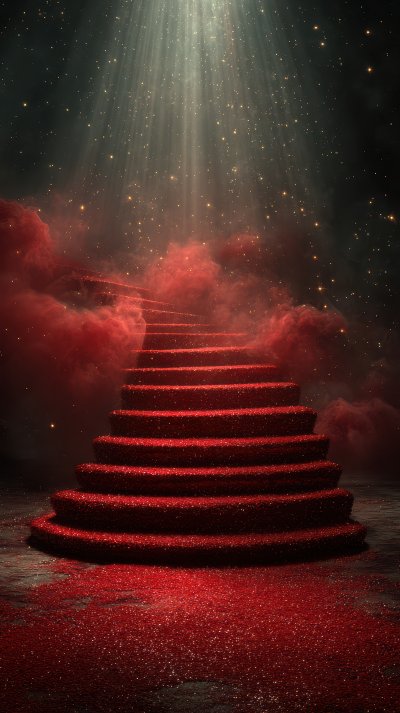 Christmas New Year Banner Red Glitter Podium With Stai 4ed19b86 Cc95 4834 A13c 0c6df61c0e70 2 Gigapixel Standard 6x