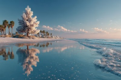 Christmas Tree On Beautiful Tropical Beach. Chris Fbb2554a Db2c 44f7 B6f9 0041b897f899 3 Gigapixel Standard 6x