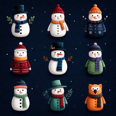 Christmas Character Icons Set. Snowm Edd51bf3 6095 46b1 A64d 5fb789c1f80c 2 Gigapixel Standard 6x