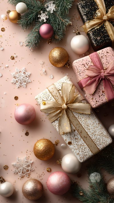 Christmas Mood Concept. Top Vertical View Photo O 2bb024ac 7b66 4f18 Acd3 16c313812e37 1 Gigapixel Standard 6x