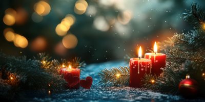 Christmas Tree. Candles With Hearts. Ultra Realis 5ea3675d 801c 4199 841e 404539d29f8a 1 Gigapixel Standard 6x